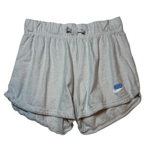 Nike Women‎ XL Blue Cotton Lounge Shorts Drawstring Casual Fits Like M
